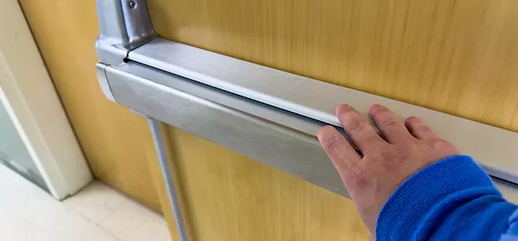 Installing a Push Bar on a Door Isla Vista